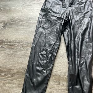 Zara black leather pants
